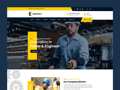 Industry and factory WordPress Theme business corporate envato factory industrial industry landingpage manufacturing service tamplate theme webdesign woocommerce wordpress