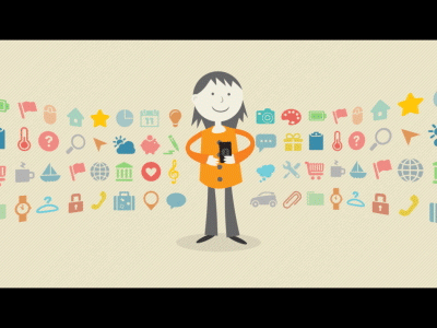 Journl Intro animation character colour gif icons intro