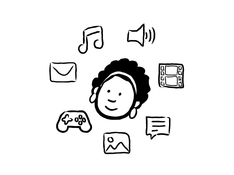 Mobile Icon Loop animation blackandwhite character gif icons mobile