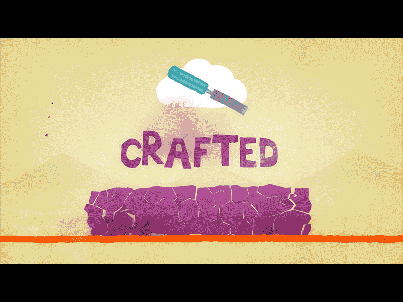 Crafted after effects animation chisel clouds crafted gif rock