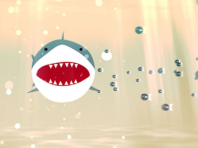 Shark Attack animation fish frame illustration shark vector