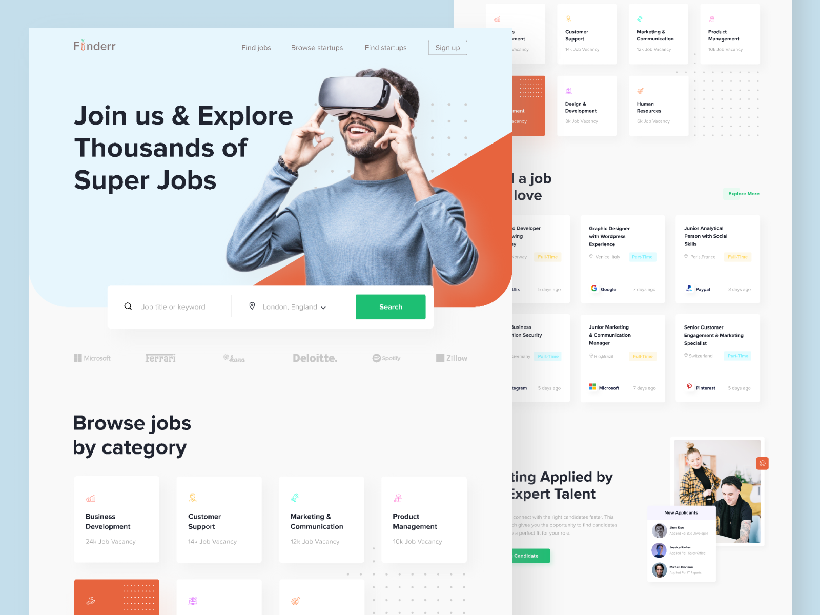 Job Finder Web Exploration By Sajib Das Supriyo For Ui Deft On Dribbble