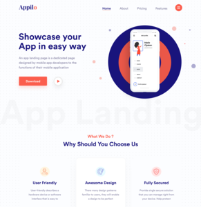 Appilo || App Landing Page by Sajib Das Supriyo on Dribbble