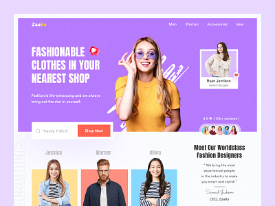 Fashion Store Web Header by Sajib Das Supriyo on Dribbble