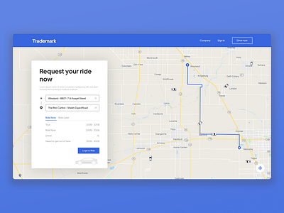 Ride Booking Webapp Design