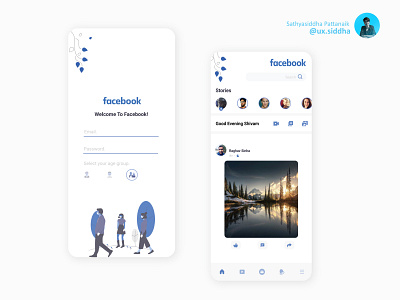 Facebook app redesign. app app design appdesign branding concept design facebook figma flat logo ui ui ux ui design uidesign uiux uiuxdesigner ux uxdesign