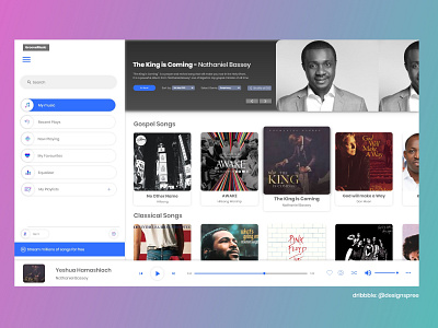 Groove Music Desktop App Redesign adobe adobexd clean concept creative creative design dark design gradient groove idea illustration music music app music player redesign ui uiux vector