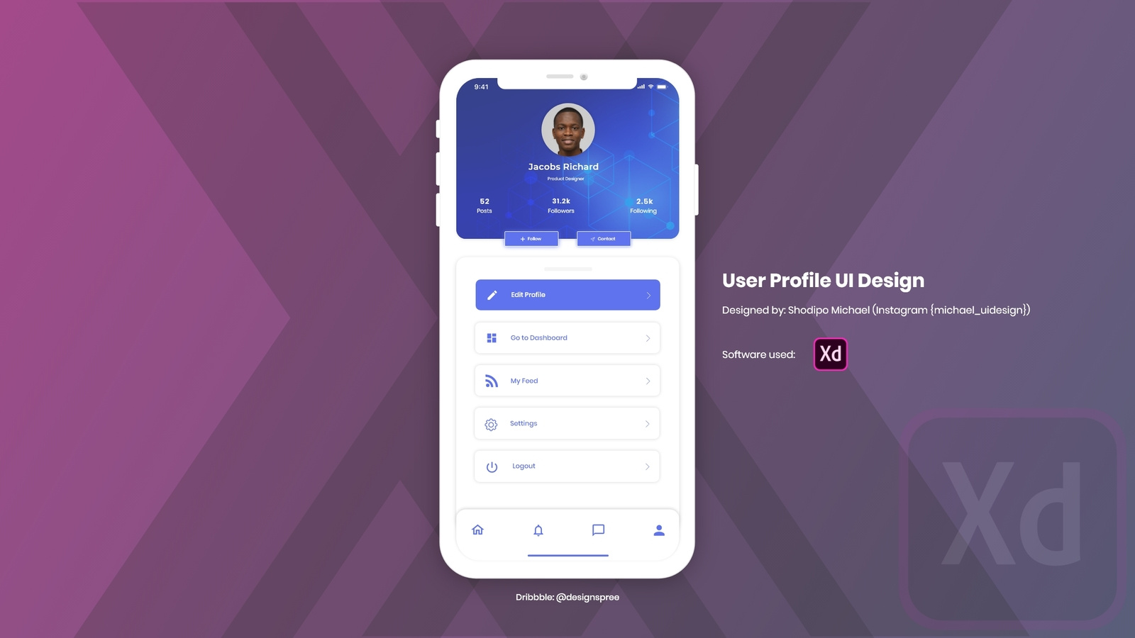 User Profile Design by Michael Shodipo - Product Designer on Dribbble