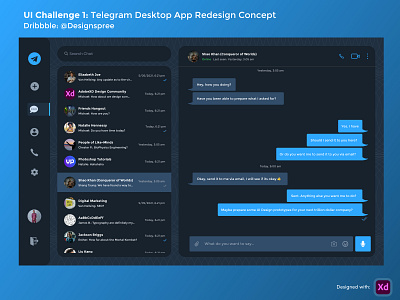 Telegram Desktop App Redesign Concept 🖥