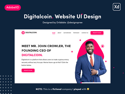 Digitalcoin Website Landing Page 🚀 adobexd business clean company concept createwithadobexd creative crypto cryptocurrency design digitalcoin dribbble finance idea illustration logo product productdesign ui uiux
