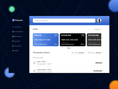 Finance App Dashboard 🔥💯🚀 adobe xd clean concept cool creative dashboard design figma finance finance app idea illustration logo prototype sketch strategy ui ui design uiux ux