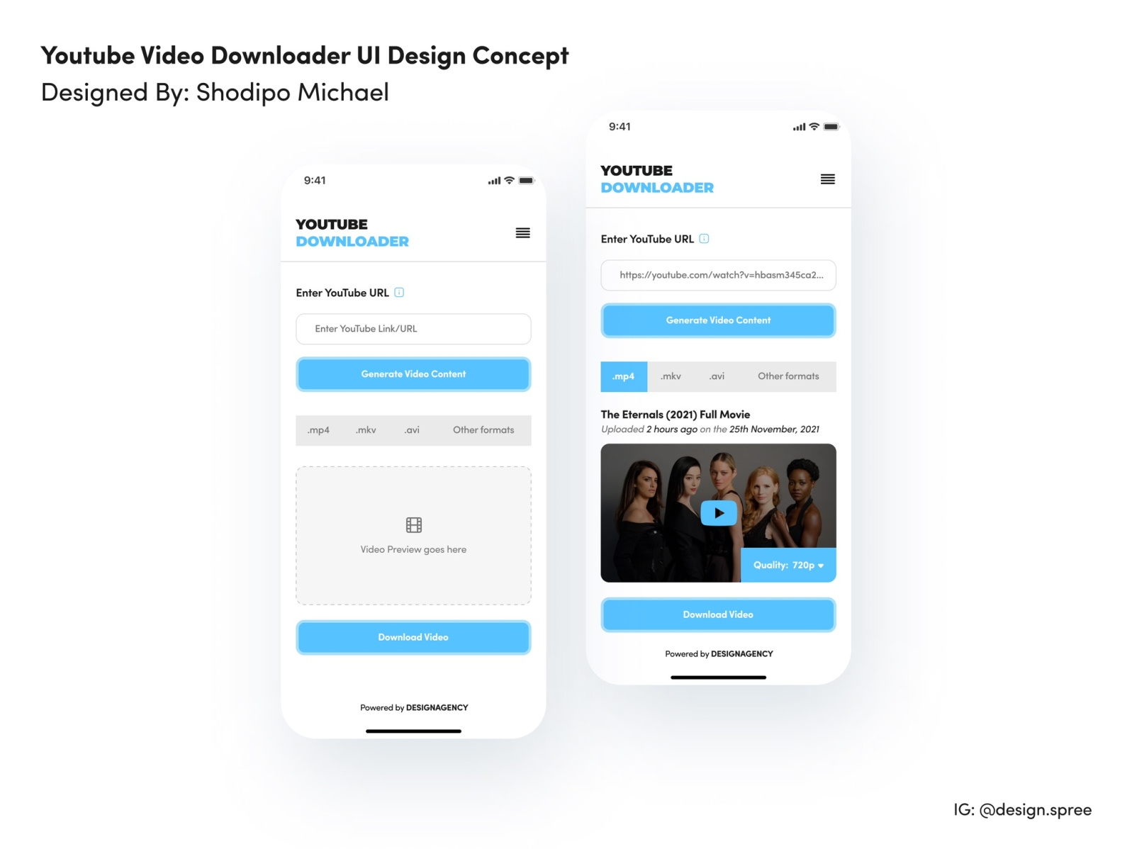 YouTube Video Downloader UI Design Concept 🔥💯🚀 by Michael Shodipo ...
