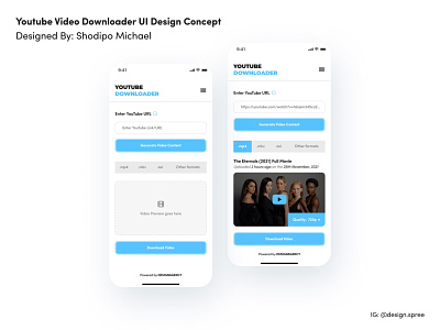 YouTube Video Downloader UI Design Concept 🔥💯🚀