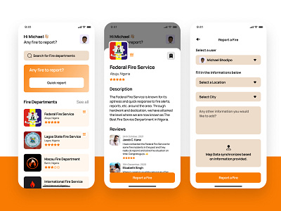 Fire Reporting App UI Design Concept 🔥 challenge clean concept creative crowwwn crowwwnchallenge design feedback figma fire fire reporting graphic design illustration logo playoff product desig report reporting ui uiux