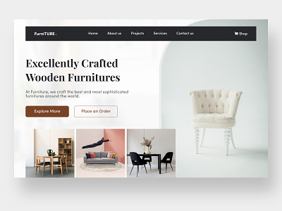 Furniture Website Landing Page UI exploration