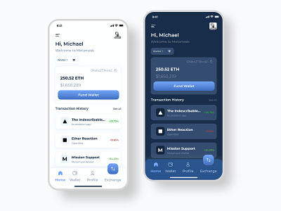 💎 Wallet App UI Design