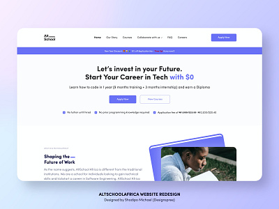AltSchoolAfrica Website Redesign 🚀