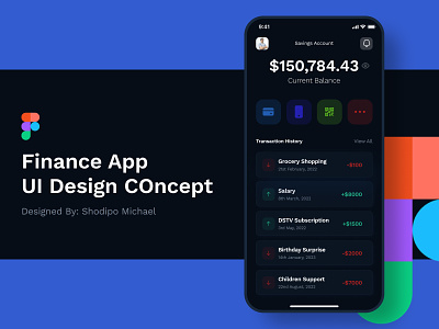 💎 Finance App UI Design Concept