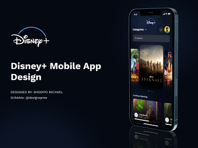 💎 Disney+ Movie Streaming App Design