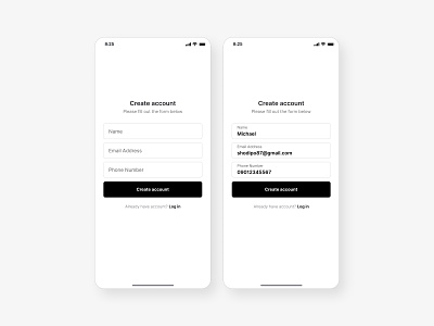 Simple Sign Up UI - Figma Design 🚀 clean concept create account creative design figma forgot password idea iphone login logout mobile password phone search sign in sign up signin signup uiux
