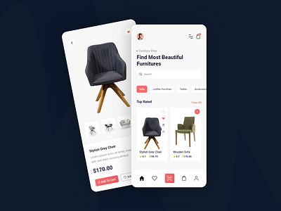 Furniture Shop Mobile UI agency app design e commerce e shop furniture furniture app minimal mobile app mobile app design mobile app ui mobile ui shop ui uiux uiuxdesign