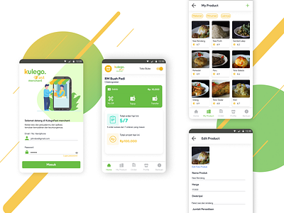 Kulego Merchant design food app merchants uiuxdesign