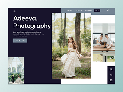 Adeeva Website - Landing page bridal design photography uidesign web webdesign website