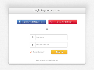 Login-Signup box clean facebook google login login form minimal signup signup form