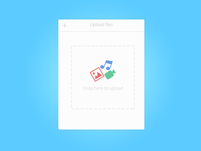 Upload Files Modal Widget UI
