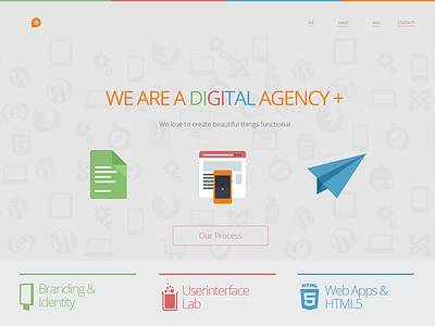 Enixel Creative Studio agency digital enixel flat homepage html5 icons landingpage redesign