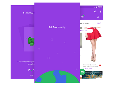 Listup colorful home minimal mobile app on boarding startup startup animation concept ui