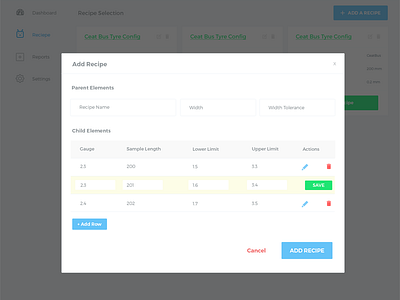 Table design - Inline editing by Jiachun Li | Dribbble