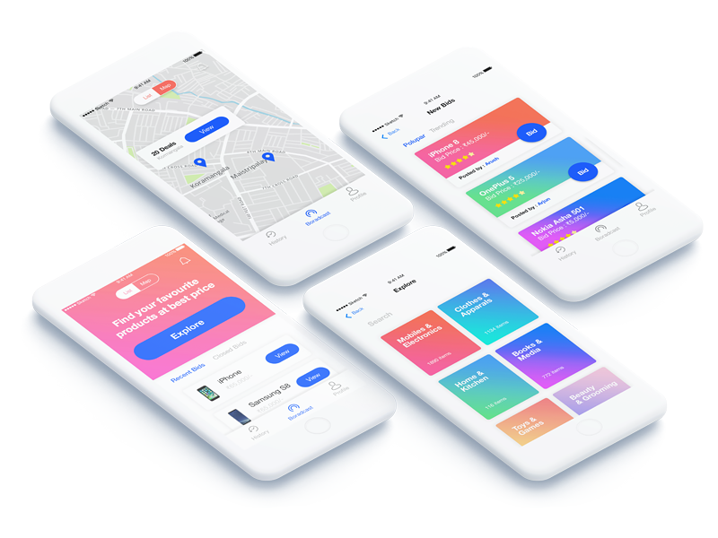 Bidapp Concept by Arjun S on Dribbble