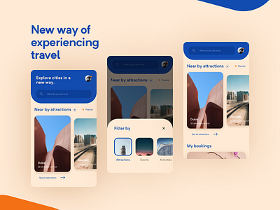 Travel App Concept clean design home page minimal ui ux
