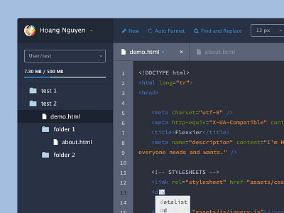 Code Editor Redesign 2 Version clean code code editor dark light text ui