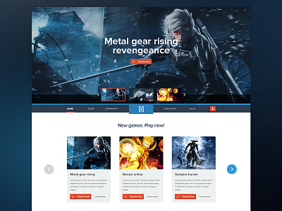 Game Portal Home Page big image background dark game home page news portal site slider