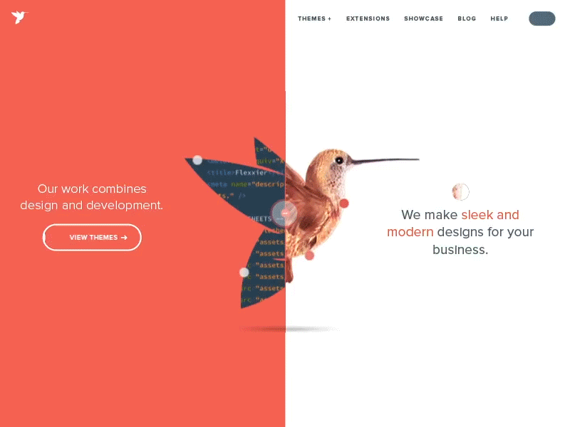 EngineThemes Re-design bird branding engine hummingbird landing page logo red redesign theme vietnam web wordpress