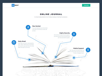 Online Digital Journal Landing Page