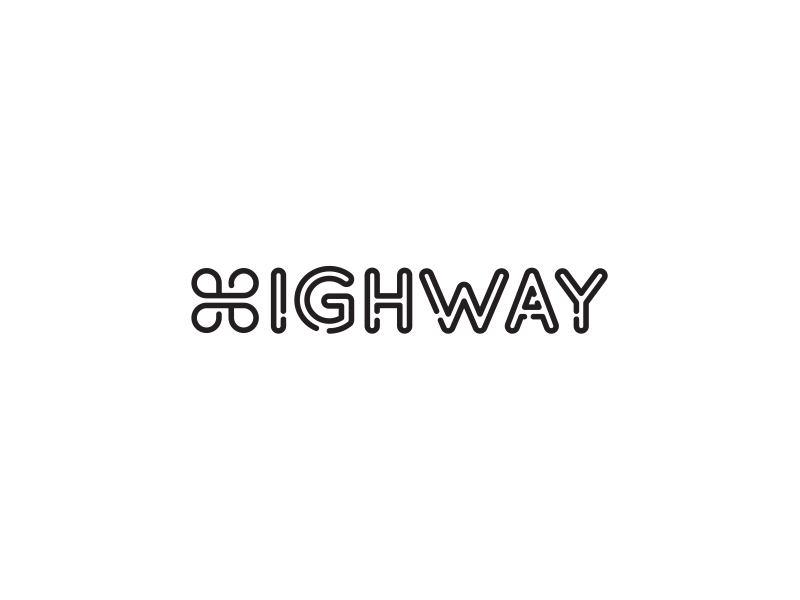 Highway Delivery Service Logo clover delivery fast gif high way intersection logo road service transaction typo way