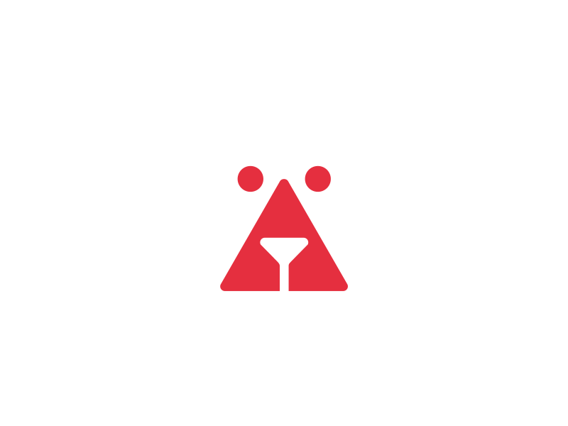 Unused Logo Concept bear brand gif identity logo map pin mark red sale symbol triangle