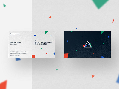 iLabs Business Card branding business card clean logo paralax particle rgb title triangle trifecta vietnam