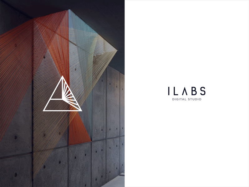 iLabs Final Logo geometric gif intro light prism logo mark rebrand stroke symbol triangle