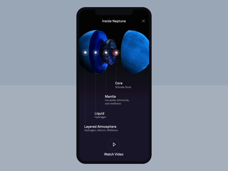 AR Astronomy - Inside Neptune 3d ar astronomy inside neptune orbit science solar space system