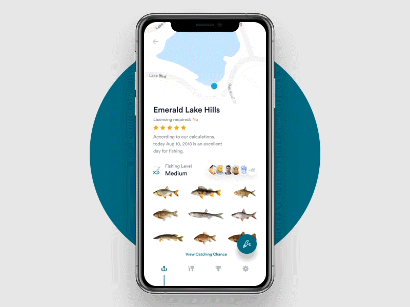 Fishing App - Fishing & Cooking bucket catching cook cooking fish go fishing interaction iphone x recipes