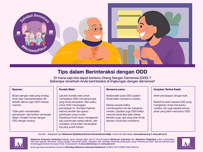 Make interaction with dementia patient affinity designer alzheimer design flat indonesia vector