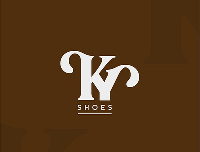 KY Shoes branding clean coreldraw design flat icon identity logo minimal vector