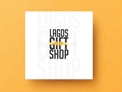 Lagos Gift Shop Logo Poster branding design flat identity logo minimal poster