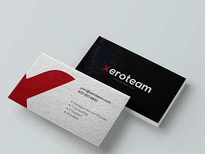 xeroteam business card design branding clean design identity minimal
