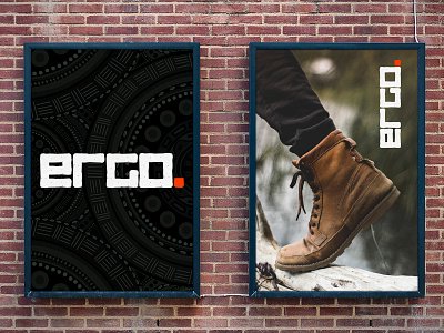 ERGO. Outdoor Ad branding design logo