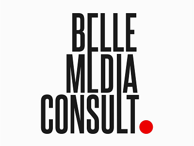 Belle Media Consult Logo branding clean design flat icon identity lettering logo minimal type typography